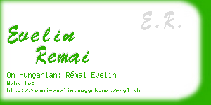 evelin remai business card
